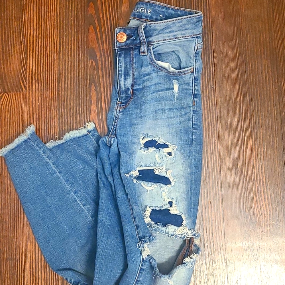 2 pairs American Eagle Hi Rise Jeggings 0S